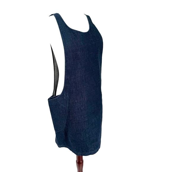 GDS Cloth Goods Smock Dress Womans Raw Denim Minimal Sustainable Ethical - Picture 4 of 15